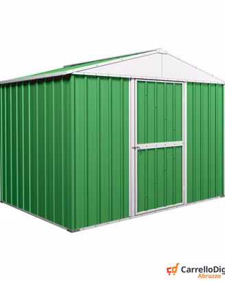 Capanno box esterno lamiera 360x175cm verde chiaro