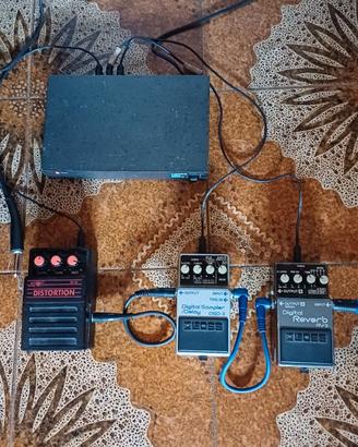Pedaliera effetti chitarra elettrica + alimentazio