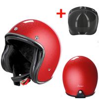 CASCO JET MOTO STORMER VINTAGE GLITTERATO +VISIERA