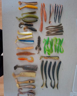 Lotto Misto Esche Siliconiche Pesca Spinning