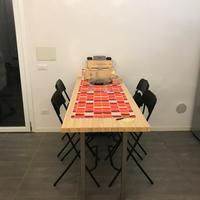 Tavolo, piano di lavoro, penisola in frassino