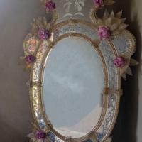 specchio in vetro di murano sous verre