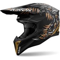 TRIMBOLIMOTO CASCO CROSS AIROH WRAAP CYBORG OPACO