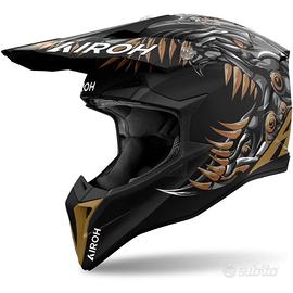 TRIMBOLIMOTO CASCO CROSS AIROH WRAAP CYBORG OPACO