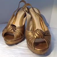 Scarpe oro LELLA BALDI Made in Italy 38