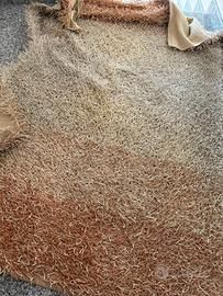 Tappeto Shaggy sfumato beige/pesca 150x240 cm