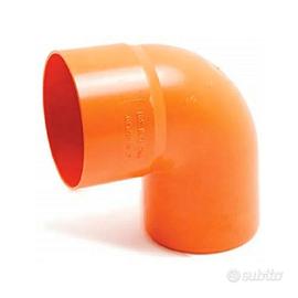 Set n.11 Curve PVC arancio 87° - Ø100mm