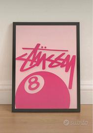 Stussy 8 Ball - Poster A4 con cornice