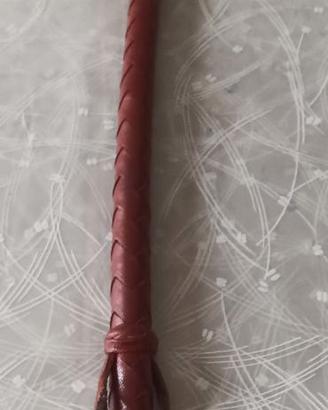 Frustino in pelle egiziano intrecciato equitazione