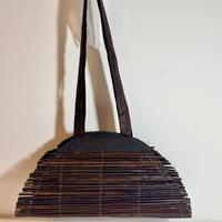 Borsa in legno artigianale con fodera in raso