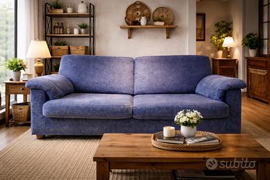 Divano 3 posti blu - Sfoderabile