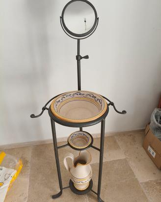 Lavabo d'epoca in ferro battuto