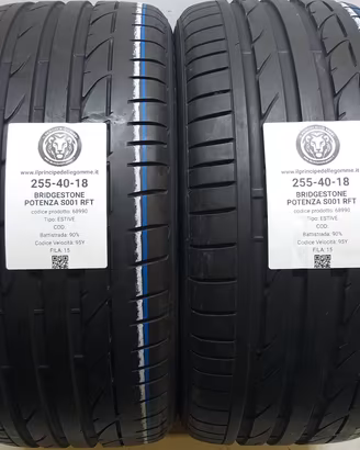 2 GOMME 255 40 18 BRIDGESTONE A68990