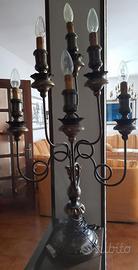 LAMPADA DA TAVOLO NOCE E OTTONE