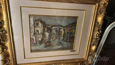 Quadro in stile ,con foglia d’argento