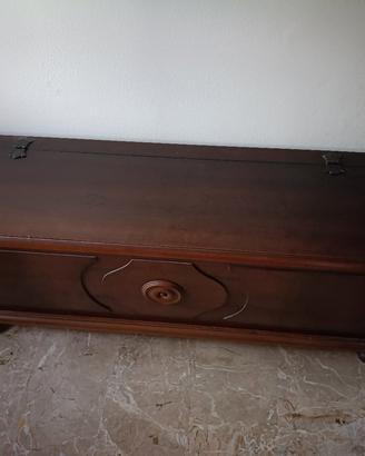 panca contenitore in legno cm 130 x 38 x 53