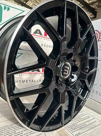 4 CERCHI 17 5X112 BLACK CON BORDINO MERC A/B/C/CLC