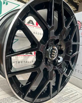 4 CERCHI 17 5X112 BLACK CON BORDINO MERC A/B/C/CLC