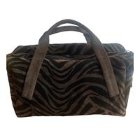 Borsa a mano in pelle zebrata