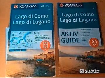 Cartina Kompass Lago di Como, Lago di Lugano