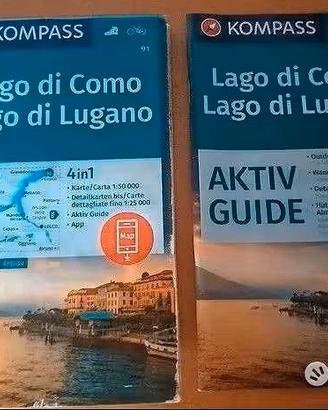 Cartina Kompass Lago di Como, Lago di Lugano