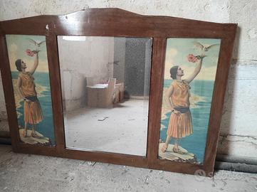 specchiera antica in legno