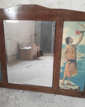 specchiera antica in legno