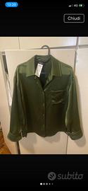 Camicia in raso week end max mara verde taglia M