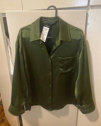 Camicia in raso week end max mara verde taglia M