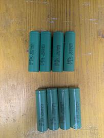 8 batterie Samsung 18650 2200 mAh usate