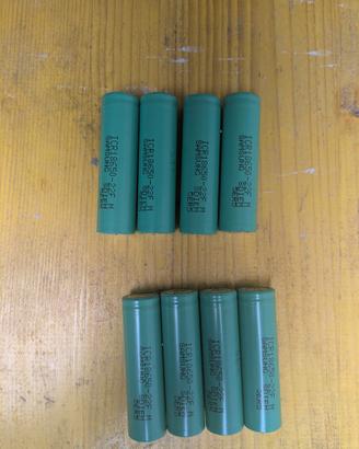 8 batterie Samsung 18650 2200 mAh usate