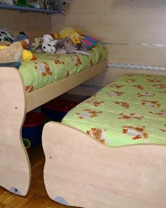 Cameretta completa ragazzi letti scorrevoli