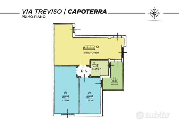 Appartamento zona poste completo di cucina