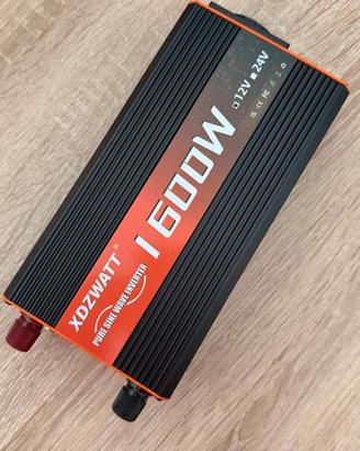 🔌 Inverter Auto 12V → 230V 600W / 1600W - NUOVO