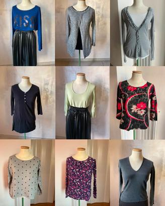 Set di 9 magliette a maniche lunghe, Taglia M