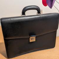 Borsa da lavoro / Cartella in pelle nera AMIET