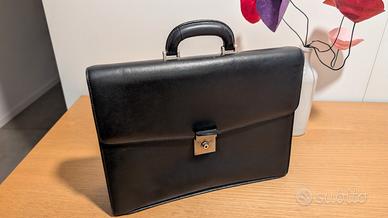 Borsa da lavoro / Cartella in pelle nera AMIET