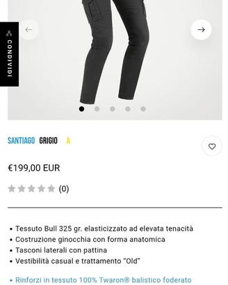 PANTALONI MOTO PMJ SANTIAGO TAGLIA 50