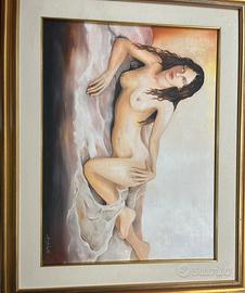Nudo. olio su tela Angiollelli