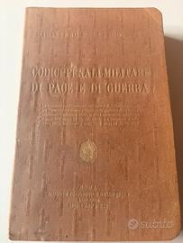 Ministero Guerra Codici Penali MilitarPacGuerra41