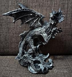 Statue Black Dragon Portaoggetti Brucia Incenso