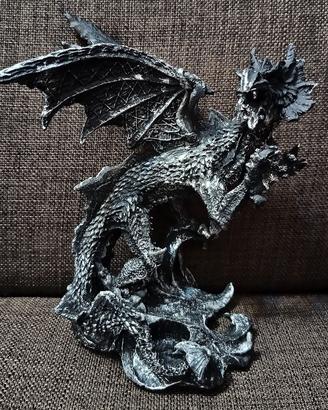 Statue Black Dragon Portaoggetti Brucia Incenso