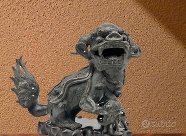 cane di Pho , scultura in bronzo antica cina