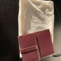 Portafoglio uomo in tessuto e pelle