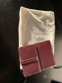 Portafoglio uomo in tessuto e pelle