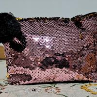 pochette rosa di paillettes