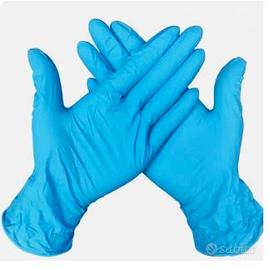 guanti nitrile azzurri