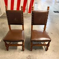 3 potrone vtg legno massello con seduta imbottita