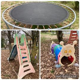 Trampolino+scivolo+tunnel