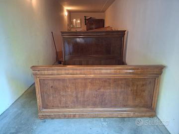 Letto antico Impero 2 piazze + rete doghe in legno